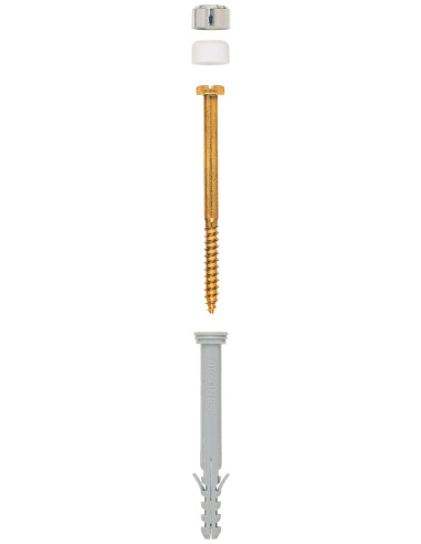 1 x KIT Fissaggio wc Vite Ottone 6X85 Fischer