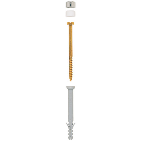 1 x KIT Fissaggio wc Vite Ottone 6X65 Fischer
