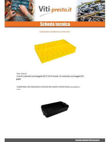 1 x SCOMPARTO CLICKTRAY M74