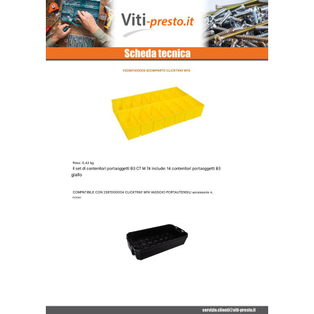1 x SCOMPARTO CLICKTRAY M74