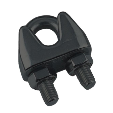 1 x Serracavo A Staffa Acciaio Inox A4 Nero Per Cavo Da Diametro 8
