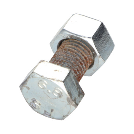 1 x Bullone (Venduto Con Dado) Testa Esagonale M16X35 Zincate RUGGINE