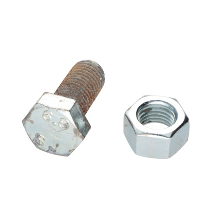 1 x Bullone (Venduto Con Dado) Testa Esagonale M16X35 Zincate RUGGINE
