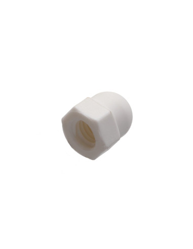 1 x Dado cieco Nylon M6 Ral9016 Bianco Traffico