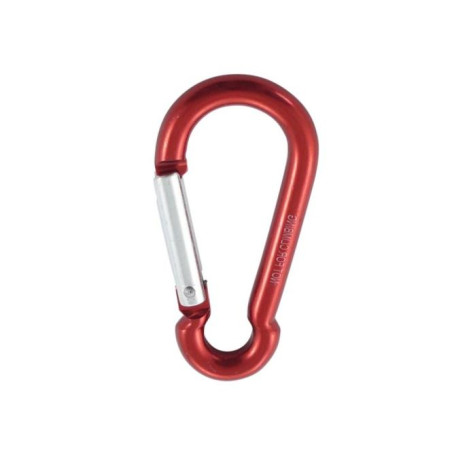 1 x Moschettone POMPIERE 6X60 Rosso Alluminio