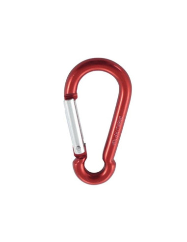 1 x Moschettone POMPIERE 8X80 Rosso Alluminio