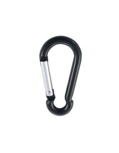 1 x Moschettone POMPIERE 6X60 Nero Alluminio