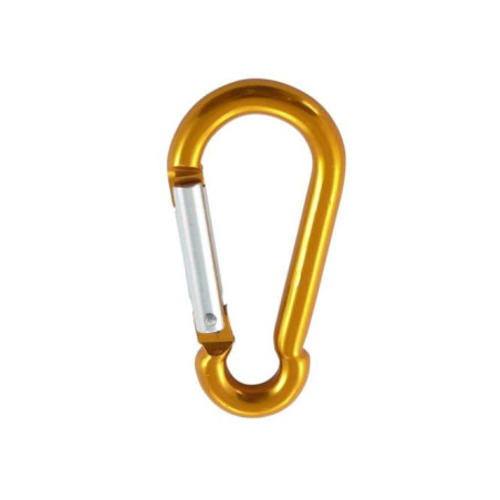 1 x Moschettone POMPIERE 5X50 Giallo Alluminio