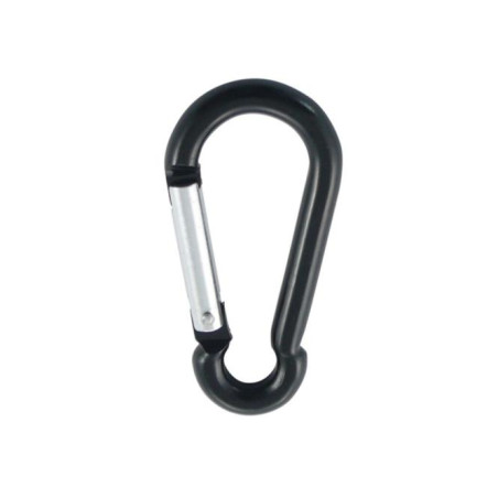 1 x Moschettone POMPIERE 5X50 Nero Alluminio