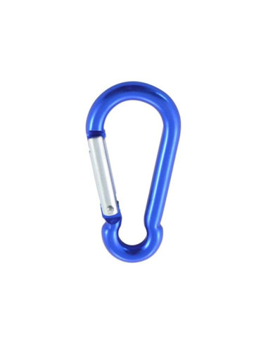 1 x Moschettone POMPIERE 5X50 Blu Alluminio