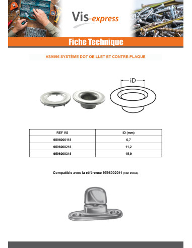 1 x Fissaggio con occhiello Acciaio Inox A2...