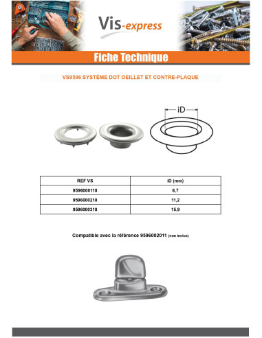 1 x Fissaggio con occhiello Acciaio Inox A2...