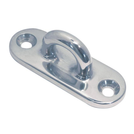 1 x Graffetta Per Cavo con piastra OVALE 100X36 Acciaio Inox A4