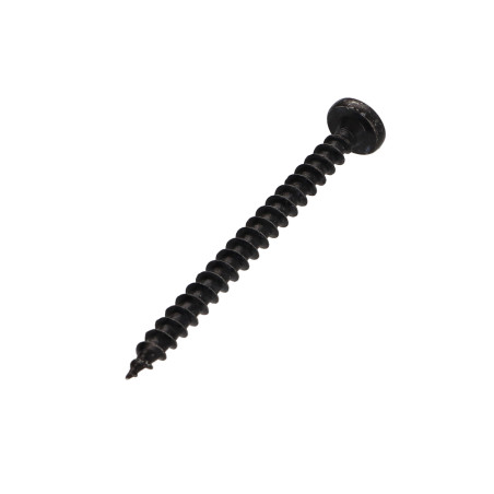 1 x Vite Per Legno E Truciolato Testa Poelier Pozi PZ5 5X60 Acciaio Zincato Nero
