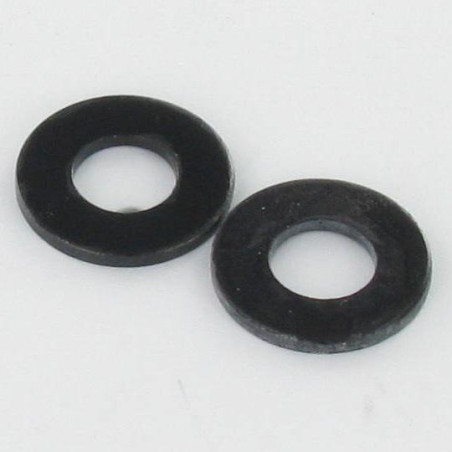 1 x Rondella Piatta 6X18X2 Acciaio Zincato Nero