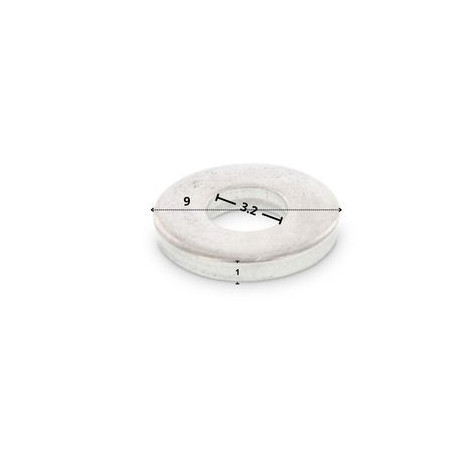 1 x Rondella Spessa 3,2 x 9 x 1 Acciaio Inox A2