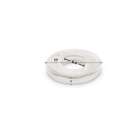 1 x Rondella Spessa 6,4X17X3 Acciaio Inox A2