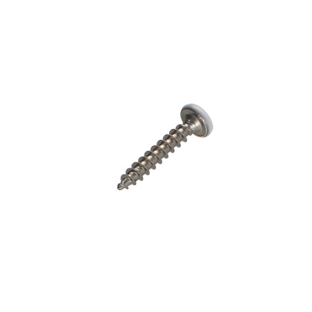 1 x Vite Per Legno E Truciolato Acciaio Inox A2 Testa Poelier Pozy 3,5X20 Laccato Bianco