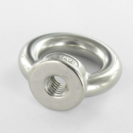 1 x Dado con Anello Di Sollevamento M20 Acciaio Inox A2