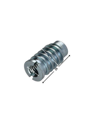 1 x Inserto autofilettante per legno M8 13X25...
