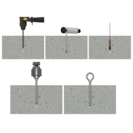 1 x Golfare A Vite Calcestruzzo 8X75 Zincate