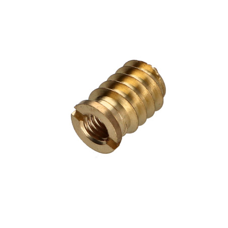 1 x Inserto autofilettante per legno M8 13X20 Ottone