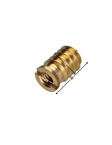 1 x Inserto autofilettante per legno M8 13X20...