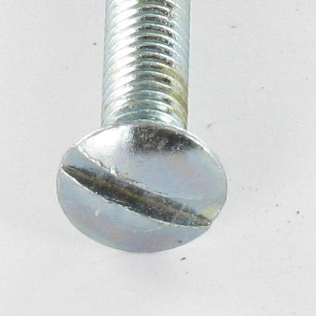1 x Vite Per Metalli Testa Forata Bombata Con Intaglio M5X12 Zincate
