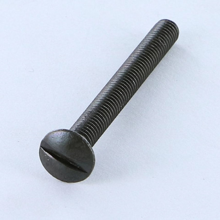1 x Vite Per Metalli Testa Forata Bombata Con Intaglio M4X25 Acciaio Zincato Nero