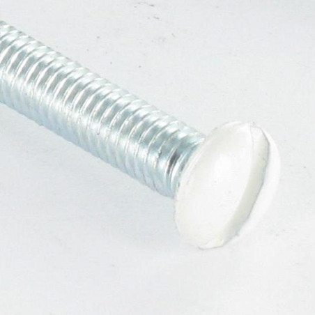 1 x Vite Per Metalli Testa Forata Bombata Con Intaglio M4X55 Diametro Della Testa: 7.5 Bugnatura Esterna Zincate Ral9016