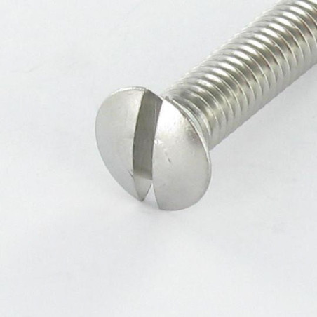 1 x Vite Per Metalli Testa Forata Bombata Con Intaglio M2X3.5 Acciaio Grezzo microviti
