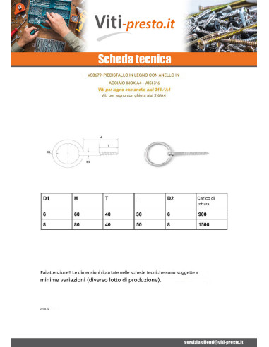 1 x Golfare A Vite Anello Di Sicurezza...