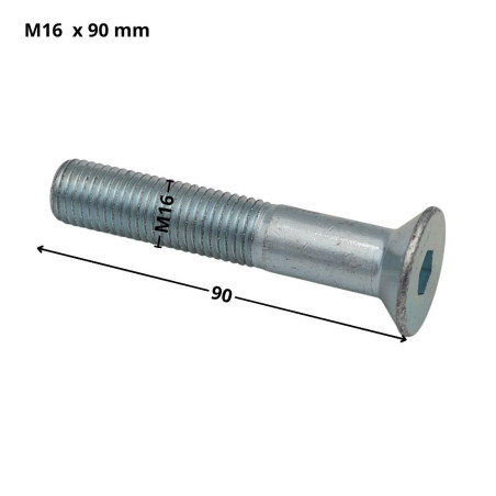 1 x Vite Per Metalli Testa Forata Con Esagono Incassato Chiave Esagonale Da 10 M16X90 Filettatura Parziale Classe 10.9