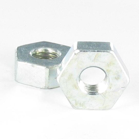 1 x Dado Zincate Esagonale M12 Spessore 10.5 In Piano 26