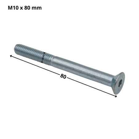1 x Vite Per Metalli Testa Forata Con Esagono Incassato Chiave Esagonale Da 6 M10X80 Filettatura Parziale Classe 10.9