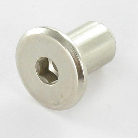 1 x Combifix Testa Piatta 15/8X12 M6 Chiave Esagonale Da 4 Acciaio Nichel