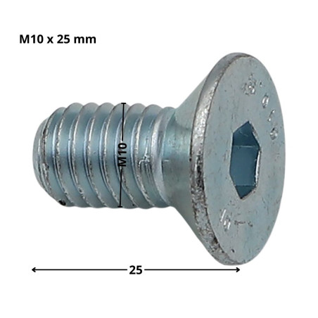1 x Vite Per Metalli Testa Forata Con Esagono Incassato Chiave Esagonale Da 6 M10X25 Discussione completa Classe 10.9