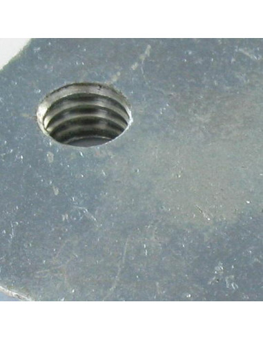 1 x OPUSCOLO 2 Fori 75X40X6 M8 Zincate