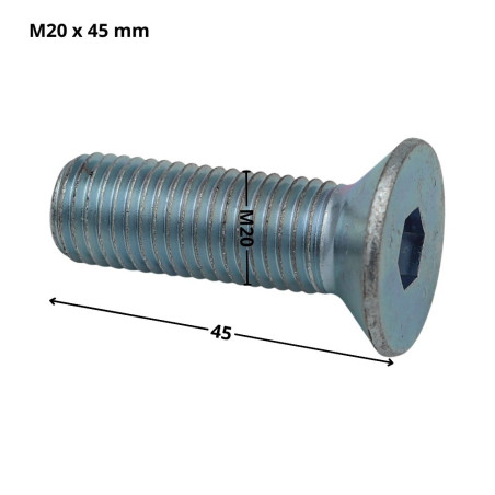 1 x Vite Per Metalli Testa Forata Con Esagono Incassato Chiave Esagonale Da 12 M20X45 Discussione completa Classe 10.9