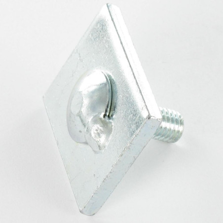 1 x OPUSCOLO 40X32X5 + Testa Poelier Con Colletto Quadrato 8X25 Zincate