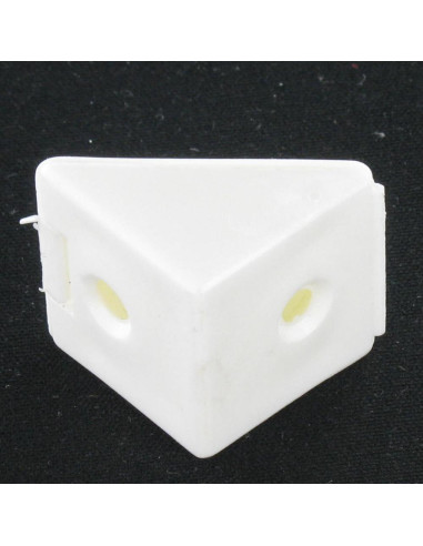 1 x Flangia TRIANGOLO Plastica 2 Fori Bianco