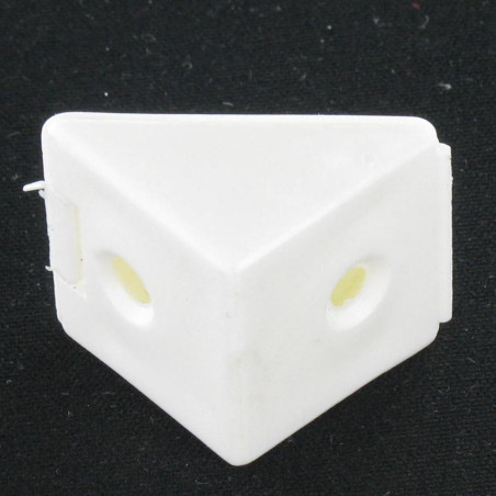 1 x Flangia TRIANGOLO Plastica 2 Fori Bianco