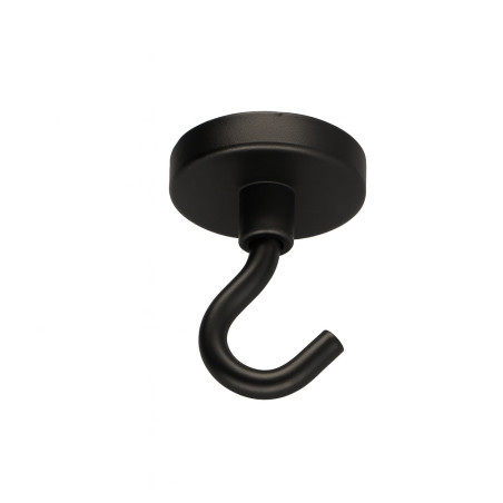 1 x Gancio magnetico Diametro 25 Acciaio Zincato Nero