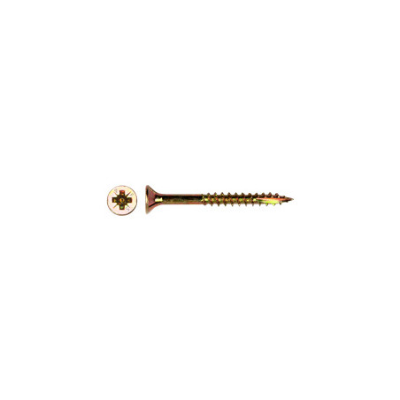 1 x Viti per legno TEKOR Testa Forata Pozi PZ5 4X35 Filettatura Parziale cut Chiodo Anti-Spacco 17 Bicromato