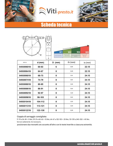 1 x Morsetto Snodato Per Tubi Spessi E...