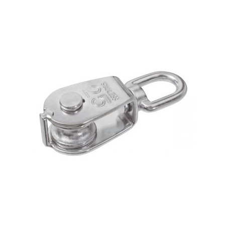 1 x PULEGGIA SEMPLICE Da 50 Acciaio Inox A2 Per Cavo Da 10