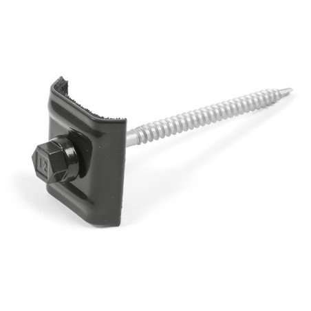 1 x Vite Autoperforante con cavaliere montato per tetto Tipo E1 Ral7022 Grigio Ombra 6,3 x 100