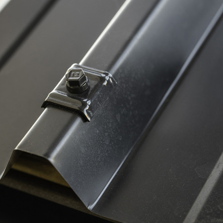 1 x Vite Autoperforante con cavaliere montato per tetto Tipo E1 Ral7022 Grigio Ombra 6,3 x 100