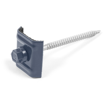 1 x Vite Autoperforante con cavaliere montato per tetto Tipo E1 Ral5008 grigio blu 6,3 x 100