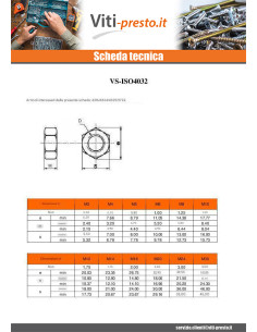 Dado esagonale M6 Classe 8 Dacromet 320A 2